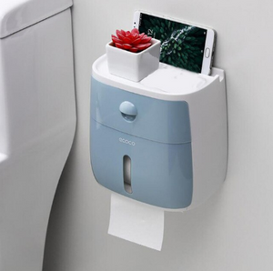 Trendy Blue Plastic Toilet Paper Holder - Hansel & Gretel Home Decor