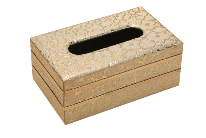 European Wood and Leather Tissue Holder
