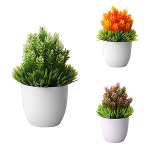 Orange and Green Artificial Bonsai Plant