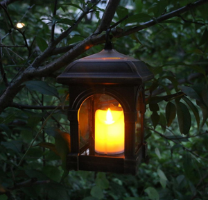 Lantern Candle Brown Outdoor Lighting