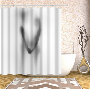 Creative Pattern Couple Shadow Bathroom Curtains - Hansel & Gretel Home Decor
