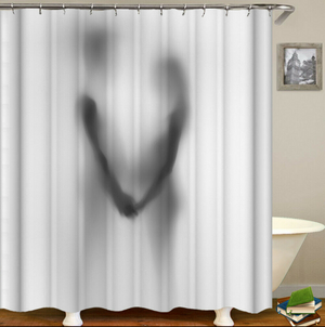 Creative Pattern Couple Shadow Bathroom Curtains - Hansel & Gretel Home Decor