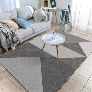 Multicolor Pyramid Style Living Room Carpet