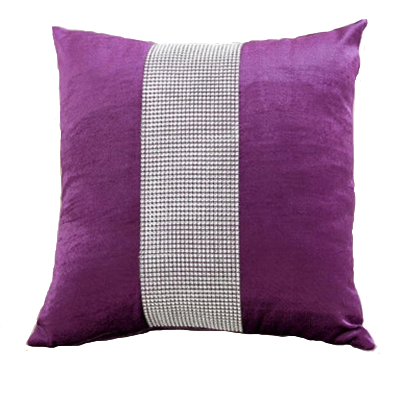Diamond Fabric Purple Decorative Pillow Case - Hansel & Gretel Home Decor