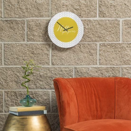 Modern Hello Gorgeous Wall Clock