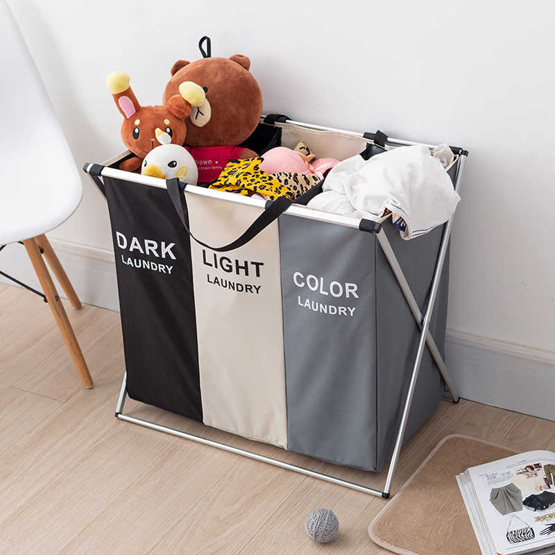 Portable Laundry Basket Waterproof Laundry Hamper Storage Bag Padded  Handles Clothes Hamper Stands Up Collapsible Laundry Basket - AliExpress