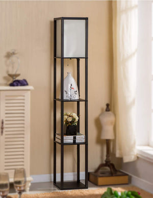 Asian Style Display Shelf Floor Lamp - Hansel & Gretel Home Decor