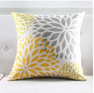 Fashionable Gray and Yellow Decorative Pillow Case - Hansel & Gretel Home Decor