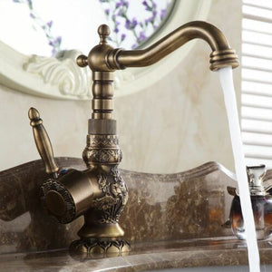Classic Brass Antique Kitchen Faucet Rotating - Hansel & Gretel Home Decor