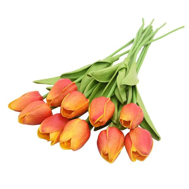 Orange Artificial Flowers Tulip Bouquet