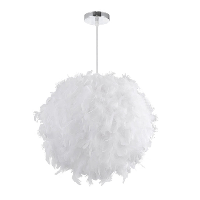 White Feather Pendant  Hanging Lamp