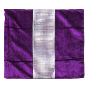 Diamond Fabric Purple Decorative Pillow Case