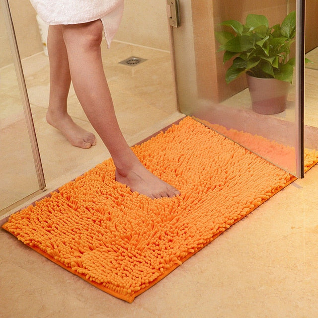 Orange Bathroom Area Carpet - Hansel & Gretel Home Decor