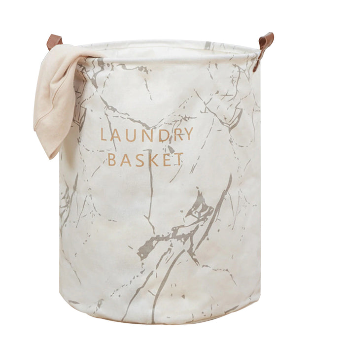 Modern Canvas White-Grey Laundry Basket