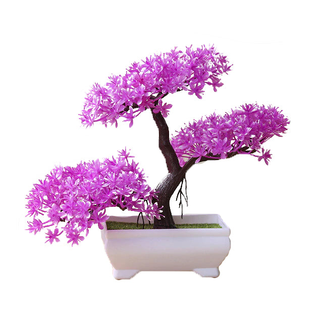 Violet Artificial Bonsai Plant