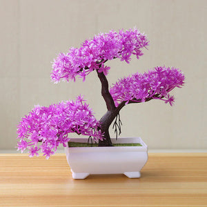 Violet Artificial Bonsai Plant - Hansel & Gretel Home Decor