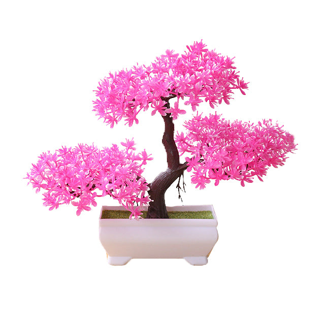 Pink Artificial Bonsai Plant - Hansel & Gretel Home Decor