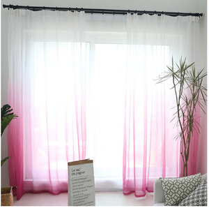 Red Sheer Polyester Living Room and Bedroom Curtains - Hansel & Gretel Home Decor