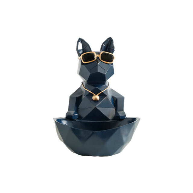 Decorative Ornamental Blue Dog Figurine