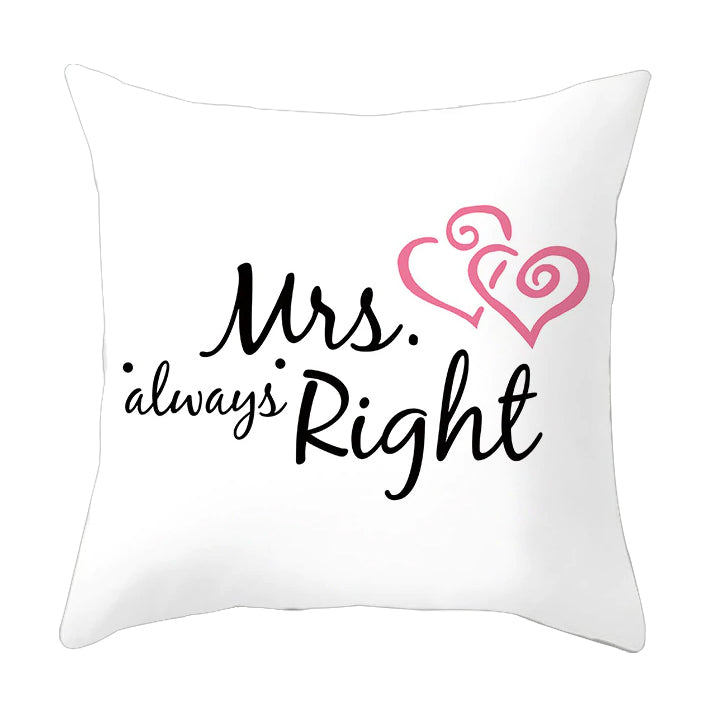 Modern Lovers Couple Decorative Pillow Case - Hansel & Gretel Home Decor