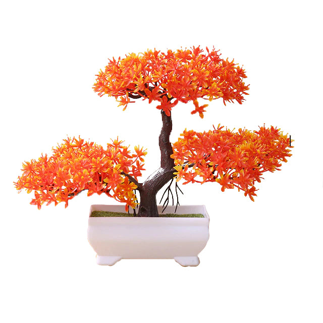Orange Artificial Bonsai Plant - Hansel & Gretel Home Decor