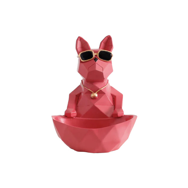 Decorative Ornamental Red Dog Figurine