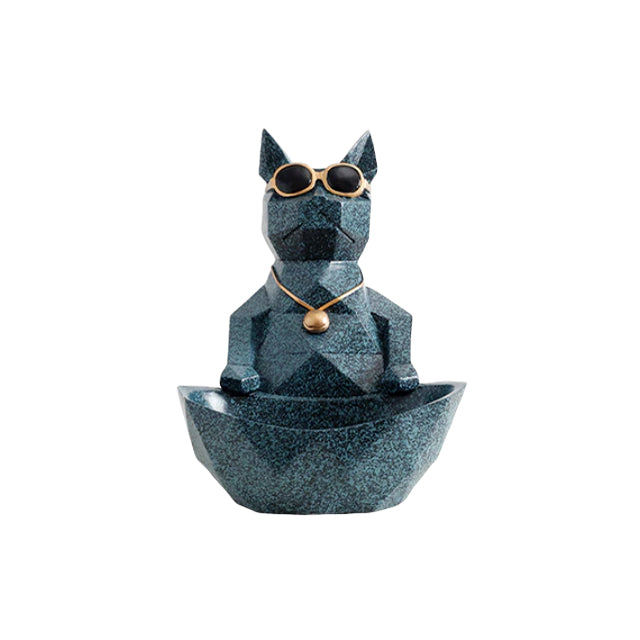 Decorative Ornamental Blue Cat Figurine