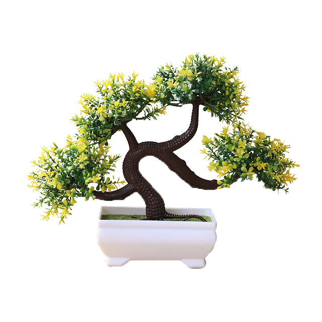 Yellow and Green Artificial Bonsai Plant - Hansel & Gretel Home Decor