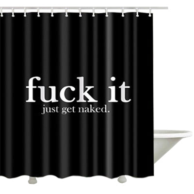 Creative Pattern F Word Bathroom Curtains