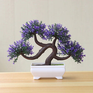 Purple Artificial Bonsai Plant - Hansel & Gretel Home Decor