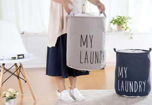 Modern Black Foldable Laundry Basket - Hansel & Gretel Home Decor