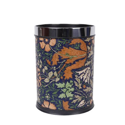 Nordic Trash Can Blue Floral