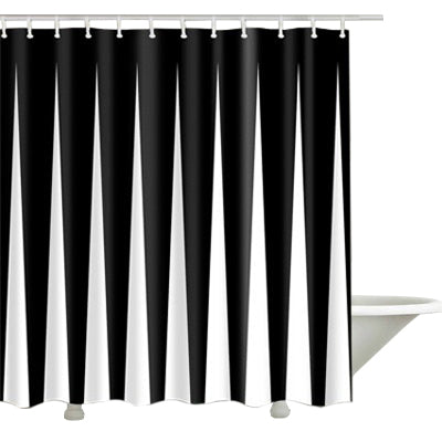 Creative Pattern Black and White Bathroom Curtains