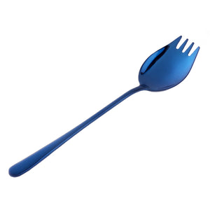 Stainless Steel  Blue Spoon Fork Long Handle