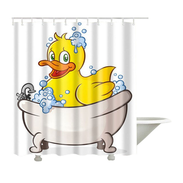 Duckling Polyester Bathroom Curtain