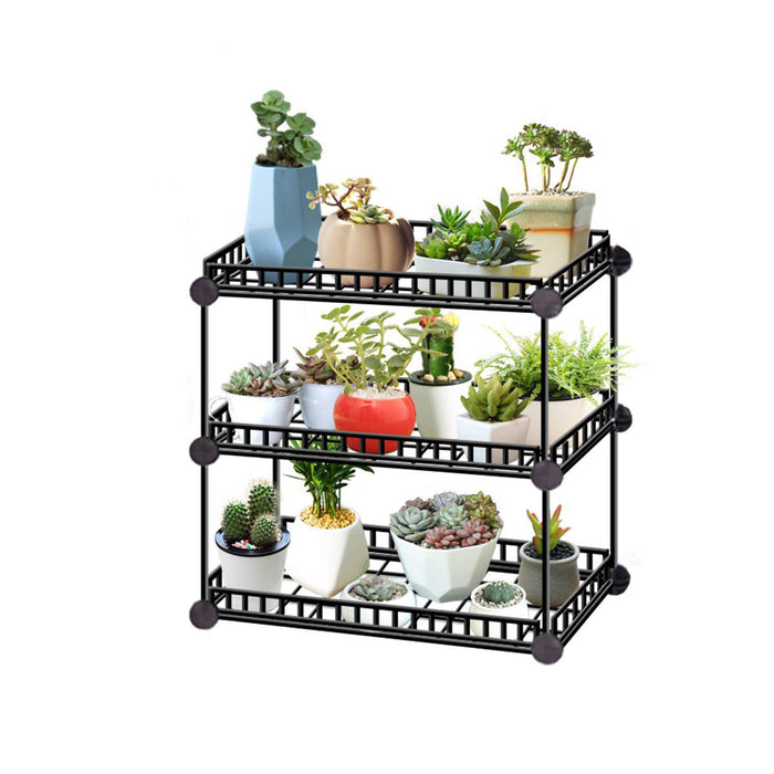 Black Metal Plant Display Shelf