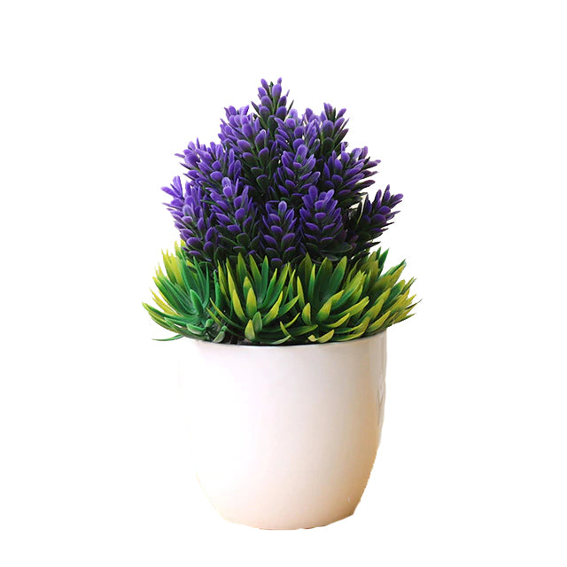 Purple and Green Artificial Bonsai Plant - Hansel & Gretel Home Decor