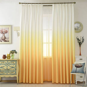Orange Sheer Polyester Living Room and Bedroom Curtains - Hansel & Gretel Home Decor