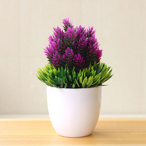 Purple and Green Artificial Bonsai Plant - Hansel & Gretel Home Decor