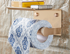 Contemporary Aluminum Alloy Toilet Paper Holder - Hansel & Gretel Home Decor