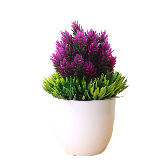 Purple and Green Artificial Bonsai Plant