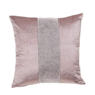 Diamond Fabric Brown Decorative Pillow Case