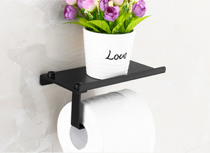 Stainless Steel Black Toilet Paper Holder - Hansel & Gretel Home Decor