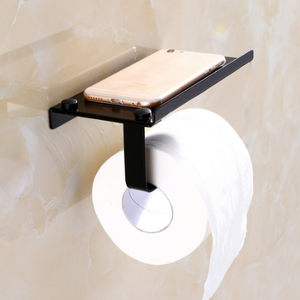 Black Stainless Steel Toilet Paper Holder - Hansel & Gretel Home Decor