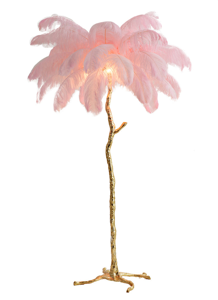 Nordic Ostrich Feather Standing Floor Lamp