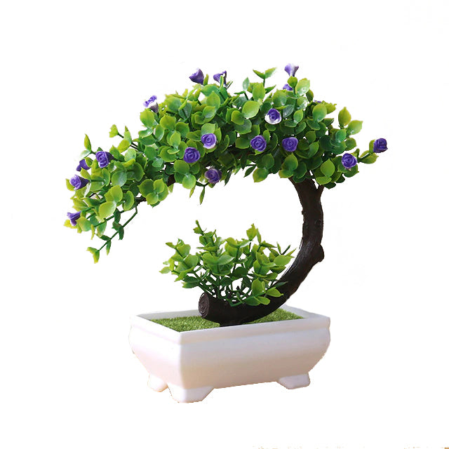 Blue and Green Artificial Bonsai Plant - Hansel & Gretel Home Decor
