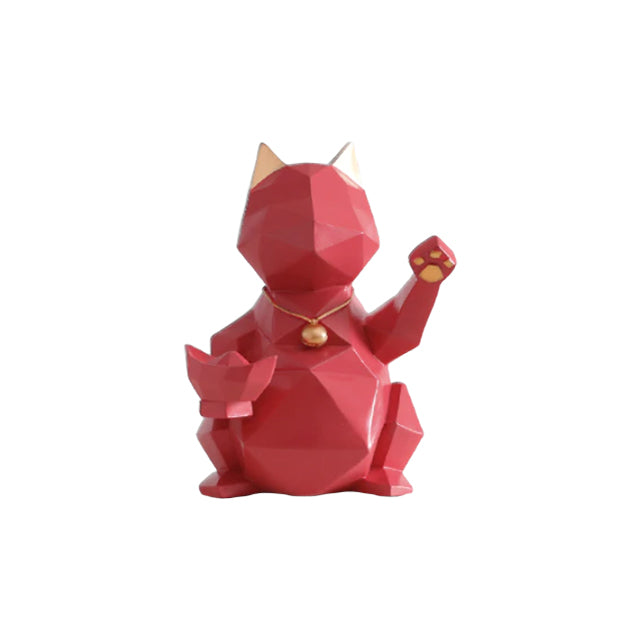 Decorative Ornamental Red Cat Figurine