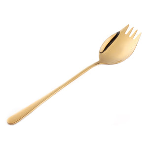 Stainless Steel  Gold Spoon Fork Long Handle