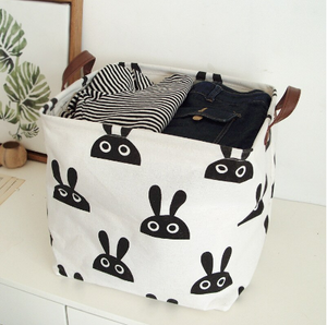 Assorted White Fabric Laundry Basket - Hansel & Gretel Home Decor