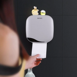 Modern Gray Plastic Toilet Paper Holder - Hansel & Gretel Home Decor